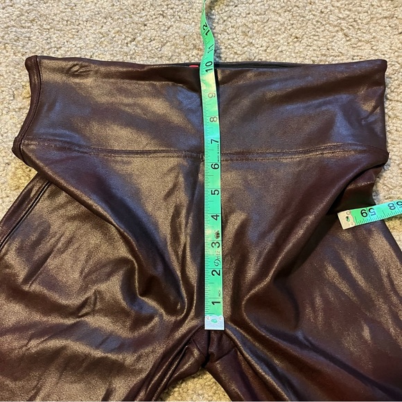 Spanx faux leather wine burgundy maroon leggings X-Large - Picture 10 of 10